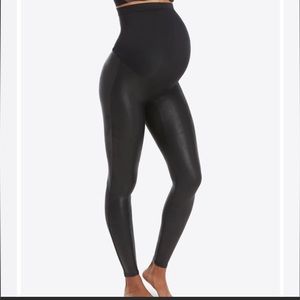 Spanx Mama Faux leather leggings sz small - maternity